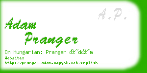 adam pranger business card